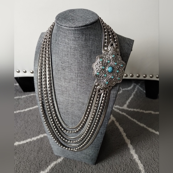 Multi Strand Tiered Necklace - Picture 7 of 16